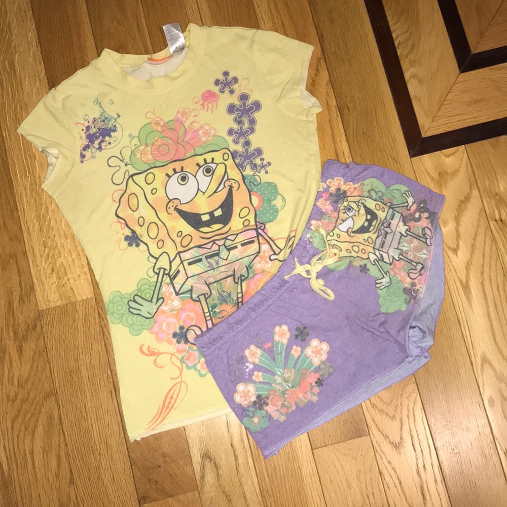 💛 Spongebob Squarepants Shorts Pajama Set